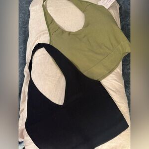 Stylish Black and Olive Women's Tops